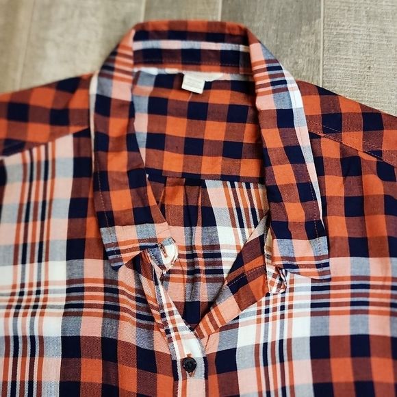 CATO brand plaid cotton button down shirt - Picture 9 of 11